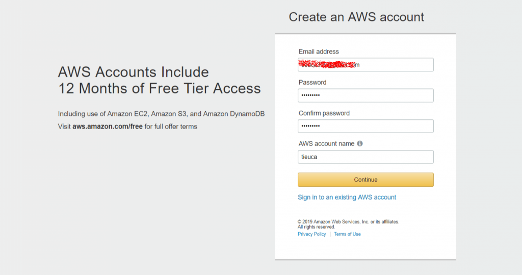 Hướng dẫn đăng ký VPS Amazon AWS 1 năm miễn phí 24 AWS Console Signup
