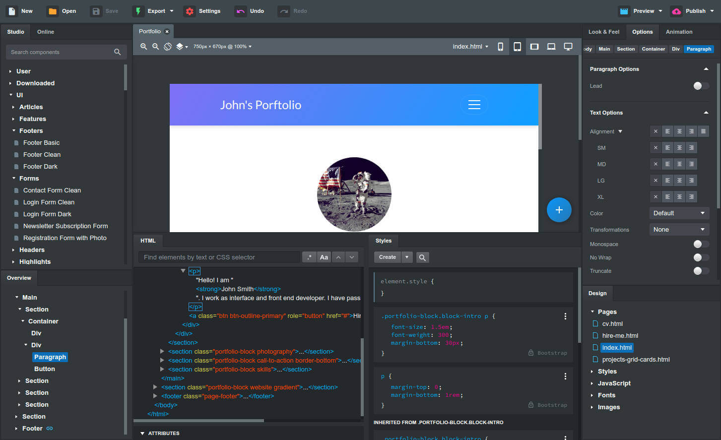 Bootstrap Studio 4 – Thiết Kế Website Với Bootstrap