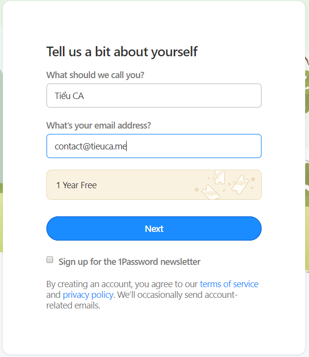 Giveaway - 1Password miễn phí 1 năm cho người sử dụng 9 Miễn phí 1 năm 1Password Family