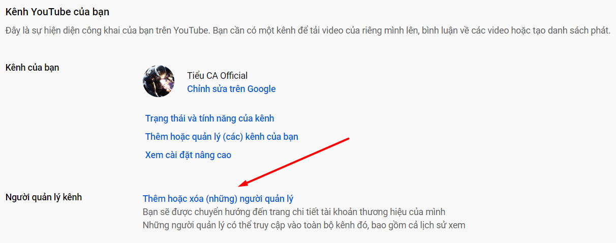 Cài đặt tài khoản Youtube
