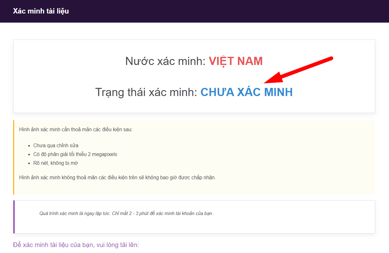 Đăng ký & xác thực tài khoản Remitano để mua bán – giao dịch Bitcoin 34 xac minh tai lieu remitano 2