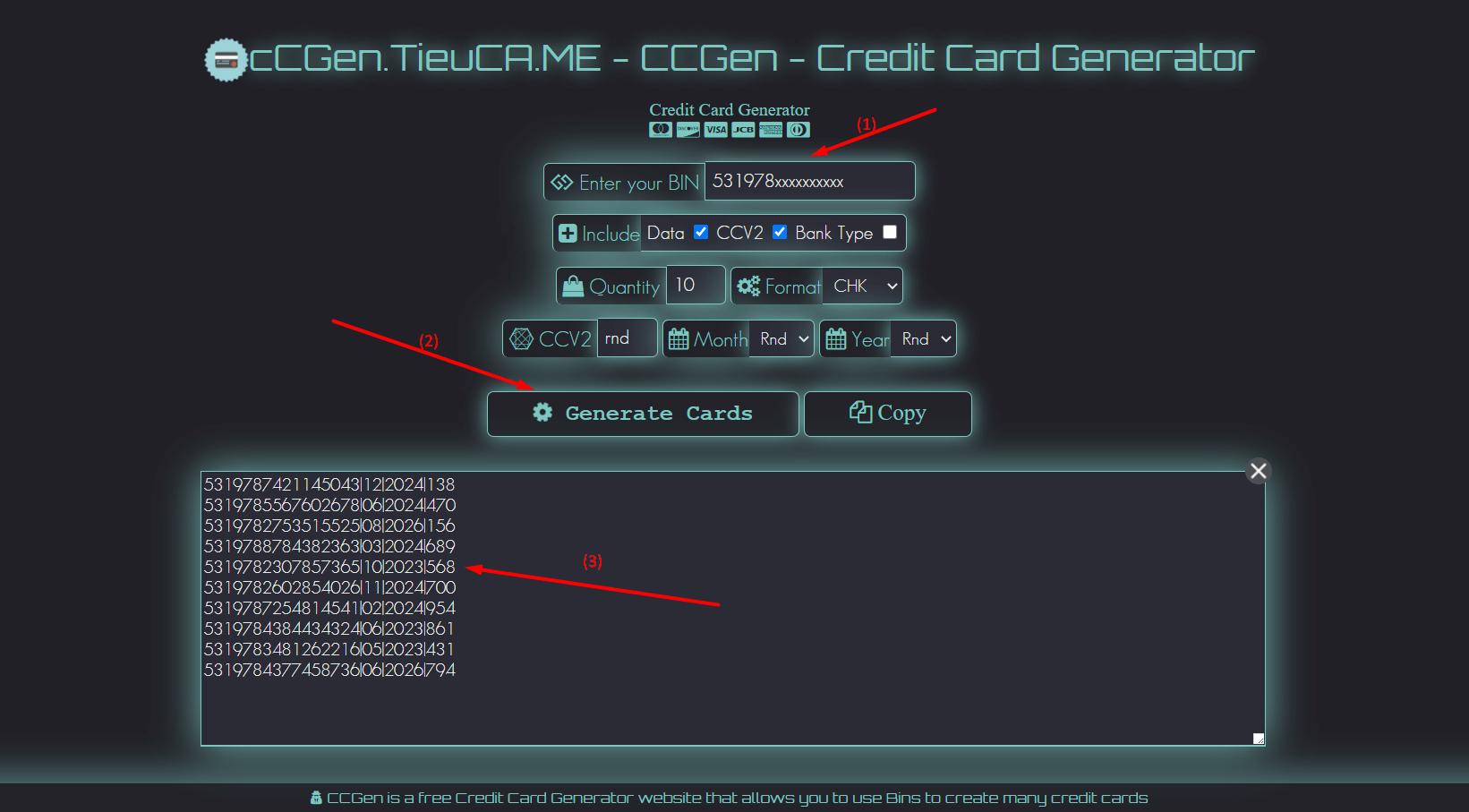 Credit Card Generator