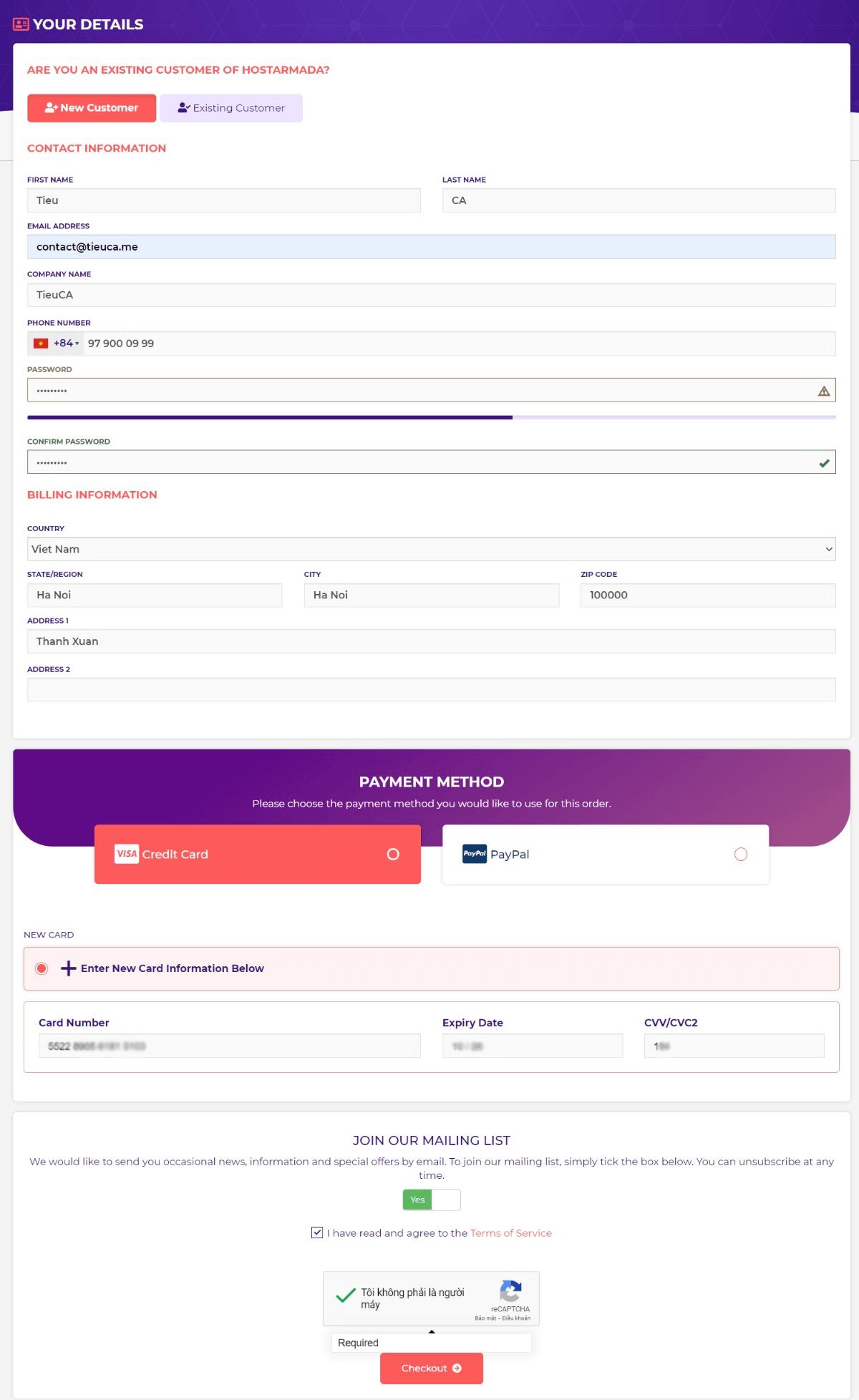 Miễn phí Tên miền khi mua Hosting với giá cực rẻ tại HostArmada 22 hostarmada inc shopping cart