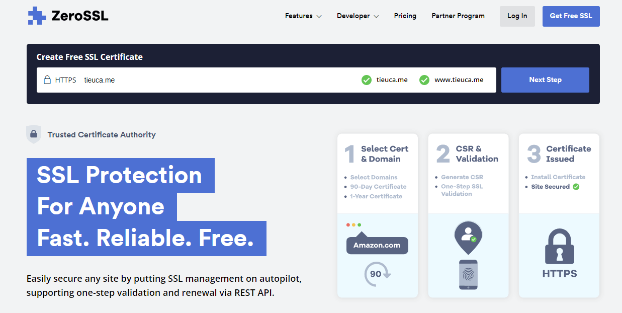 Top 4 Website Free SSL Certificate miễn phí 7 SSL Certificate miễn phí từ ZeroSSL