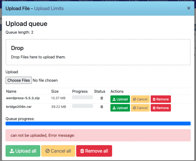 Hướng dẫn Fix lỗi không upload được file trong CyberPanel